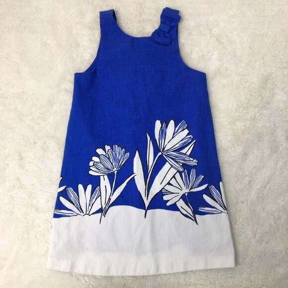 Janie and Jack Blue Floral Dress Size 4 Years